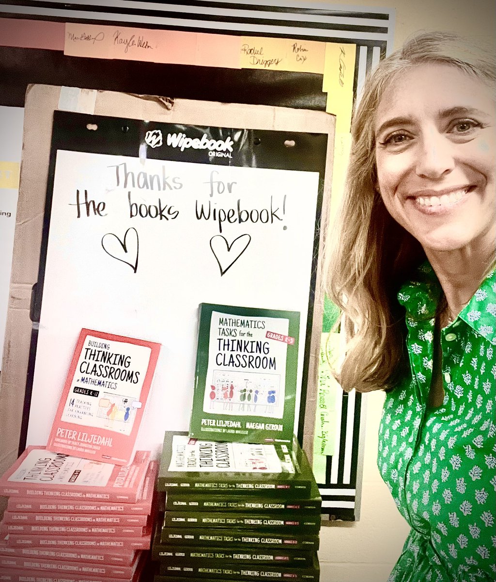 Woohoo! Thank you <a href="/Wipebook/">Team Wipebook</a> for these books! I’m so excited to start a book club with these Building Thinking Classrooms books by <a href="/pgliljedahl/">Peter Liljedahl</a> and use these Whiteboards from <a href="/Wipebook/">Team Wipebook</a>! It’s gonna be a year filled with learning!