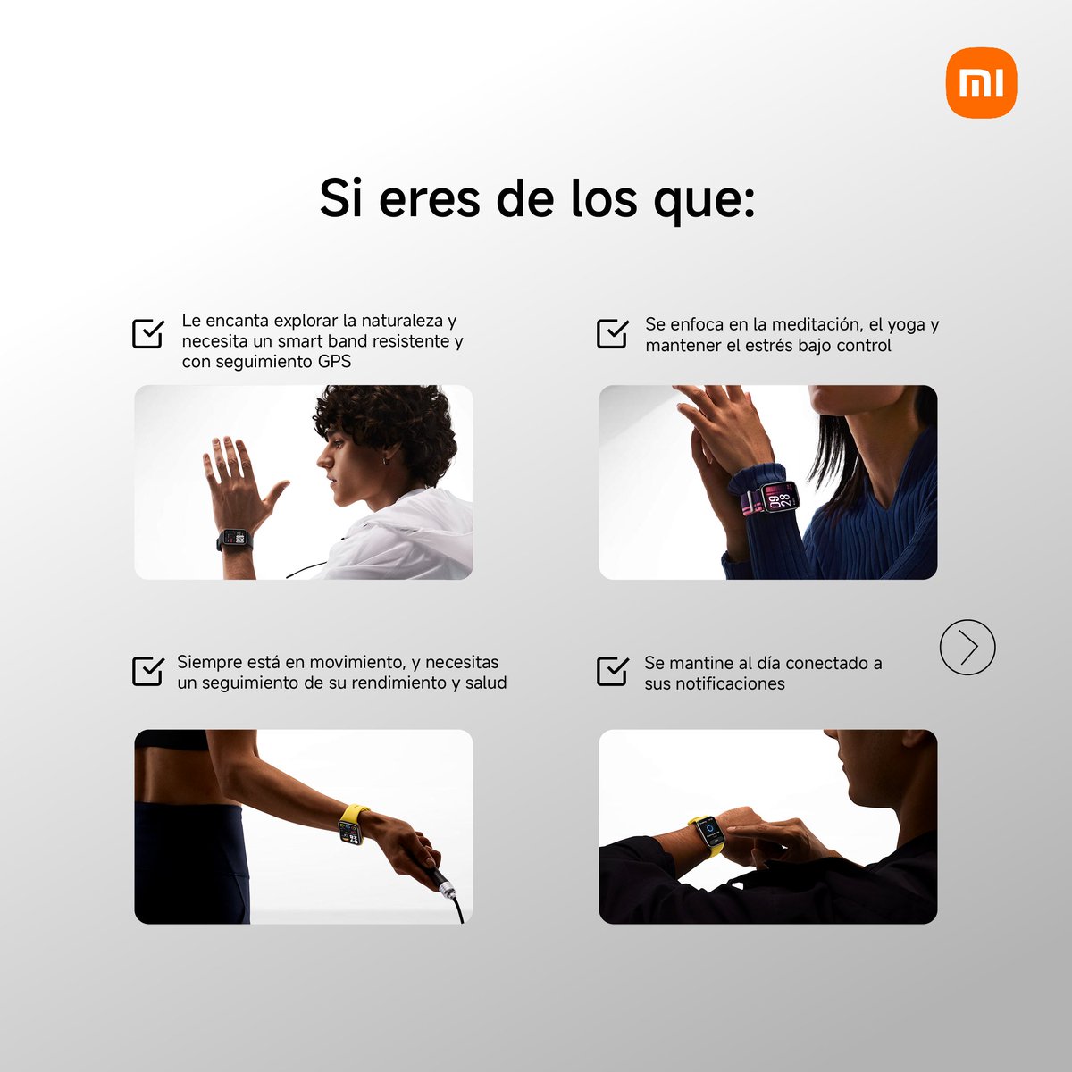 XiaomiChile's tweet image. Si tu personalidad coincide con uno de estos, estás por descubrir la #SmartBand para ti 🎯✨⏳