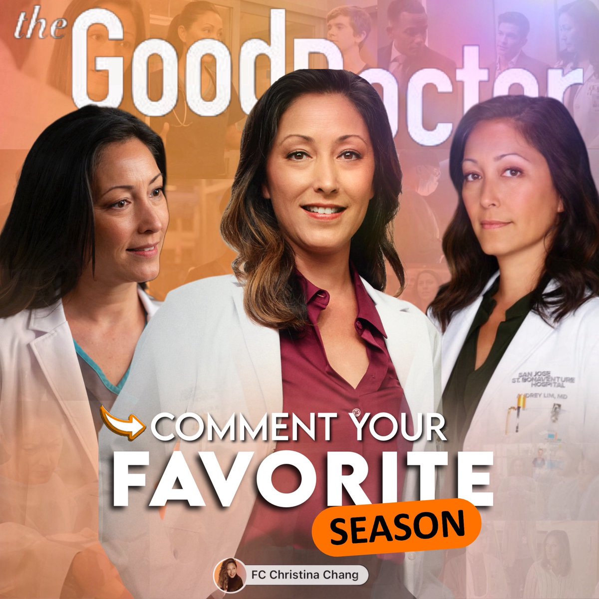 _CChangFC's tweet photo. Tell us your favorite season and why.
We love Dr. Lim in every season, but our favorite is S2 and the reason is #Limlendez. ๐ค๐ค๐ค
@_ChristinaChang
#ChristinaChang #AudreyLim #DrLim #TeamLim #Limlendez #TheGoodDoctor https://t.co/eu7NcuVCEf