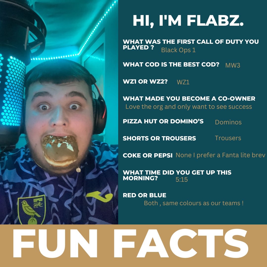 Drengr_Esports's tweet photo. Fancy some fun facts about our new Co-Owner 
@BeFlabz

#DES #FunFacts https://t.co/Fuu1395Cl1
