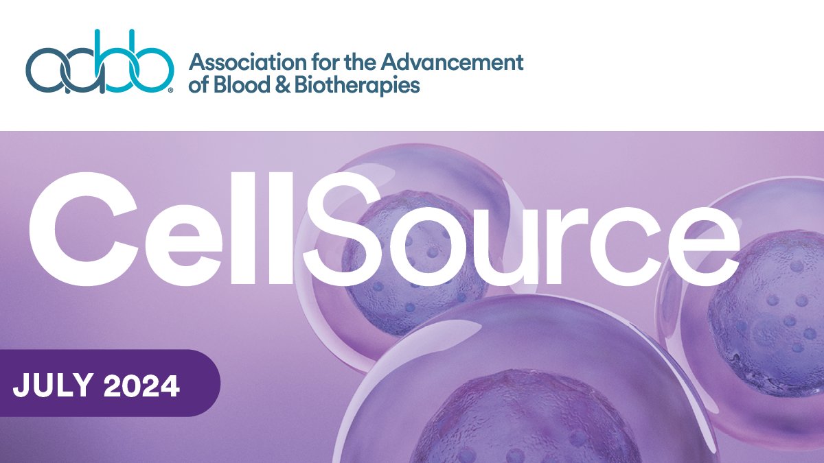 AABB's tweet photo. π’ It's time for July's #CellSource!
Read this month's #CellNotes, βCord Blood Awareness: Opening Doors to Understanding.β AABB announces new #BioPavilion participants at #AABB24, interviews #Biotherapies Vice President Jeff Wren and more.
π https://t.co/4fjRKWBuTt https://t.co/m4dLvBTu9X