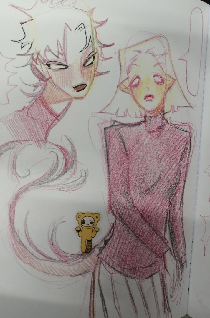 Блинннн почему нельзя просто показывать свои старые картинки чтобы не рисовать новые
А вот можно, разрешаю. Показываю свои прошлогодние штуки 😋😋 (уже вижу косяки лютые но мне поебать)