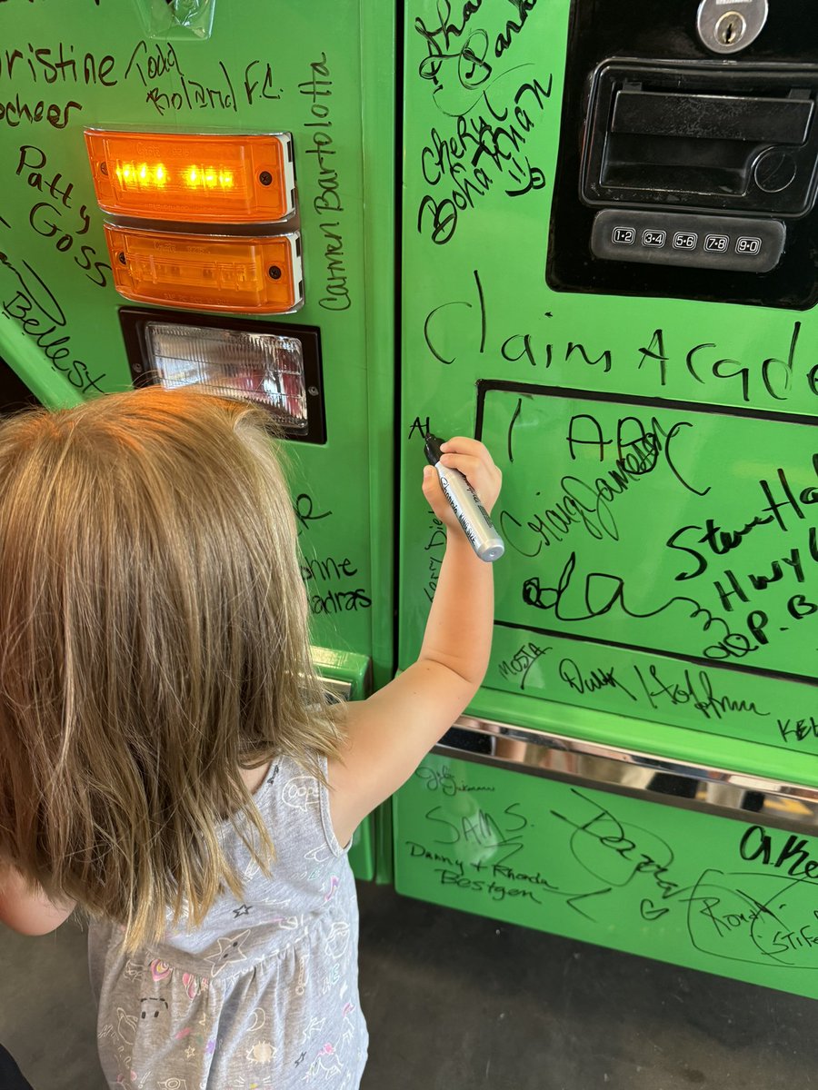 calebrowden's tweet photo. The Rowden Clan was happy to welcome Missouri’s next Governor to Columbia today. 

They loved signing the bus!! 

Let’s go!! #MOGov #MOLeg @MikeLKehoe https://t.co/stV1PuO7gQ