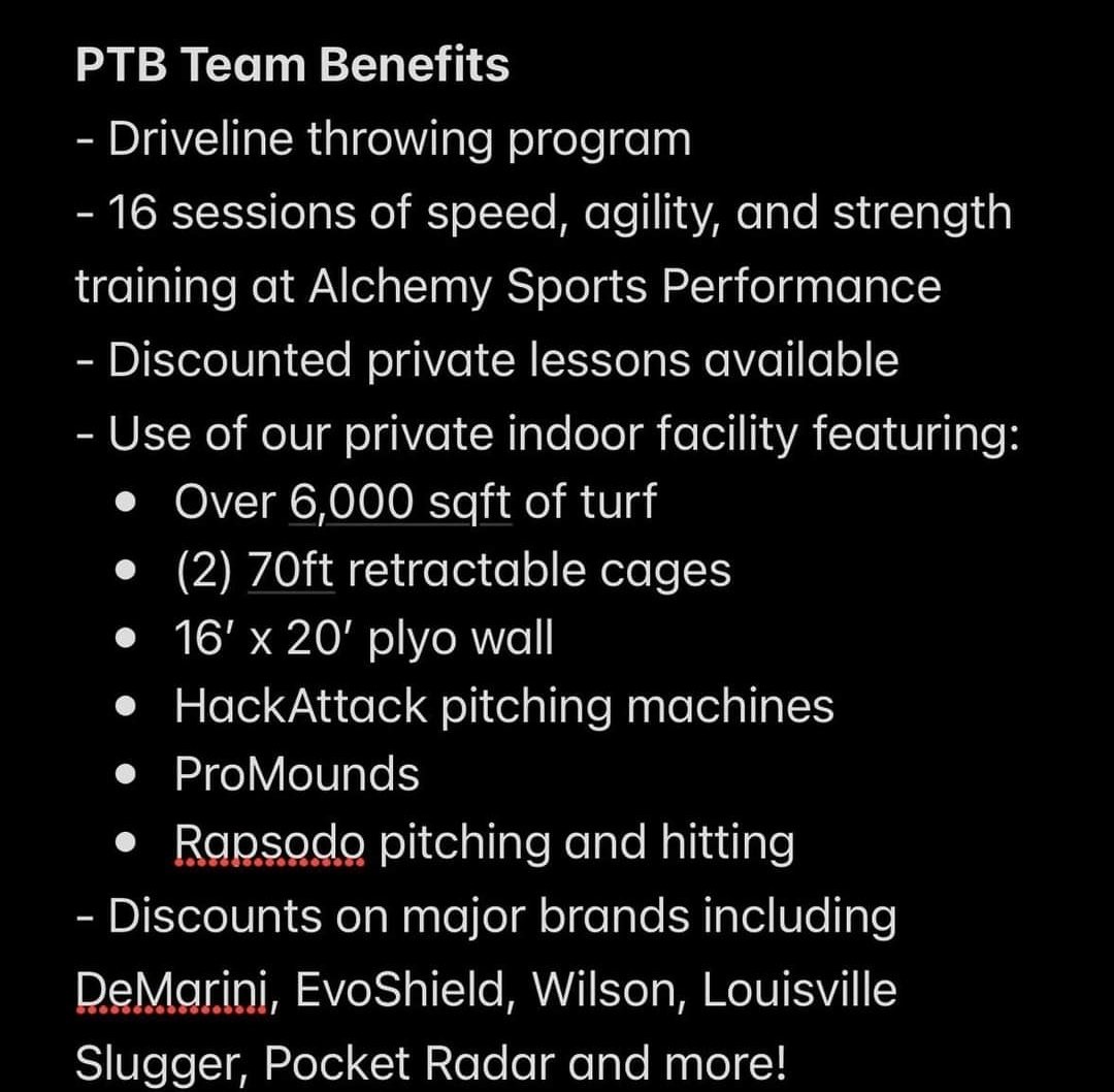 PTBaseball_2027's tweet photo. Additional benefits of playing with Punching Tickets Baseball. https://t.co/rhAVUcB4KY