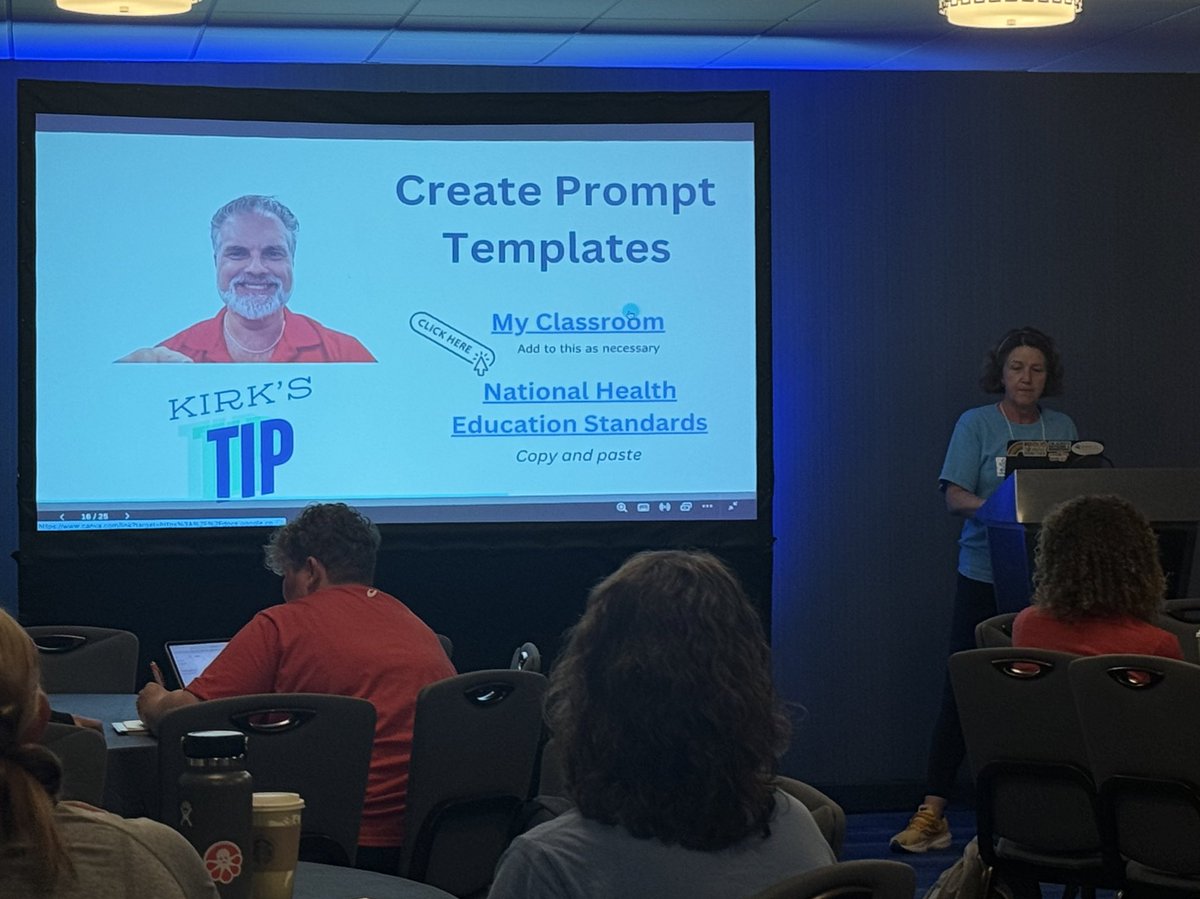 So many great ways to leverage Chat GPT in teaching (and advocating for!!!) health and physical education. 

And - I got so many ideas for how I can use it in my personal life. 

Thank you, <a href="/meme3rat/">MeMe Ratliff</a>! (&amp; thank you <a href="/KirkHaynes4ed/">KirkHaynes</a> for the Kirk's Tips!)

.<a href="/SHAPEAmerica/">SHAPE America</a> #SHAPESummer