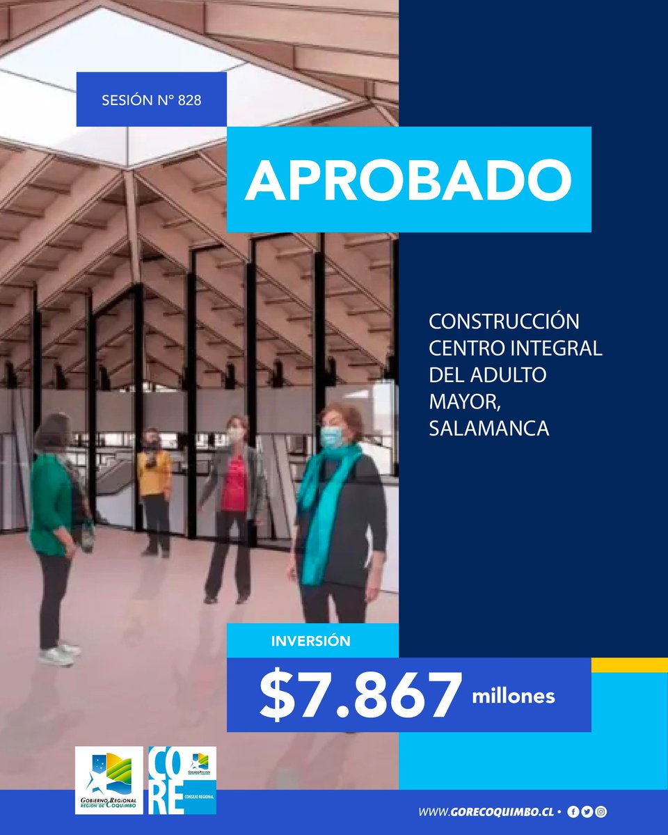 🔵 APROBADO 🔵 Más de $7.800 millones invertirá el #GobiernoRegional para construir un Centro Integral de Adulto Mayor en #Salamanca.

✅️ Espacio que tendrá más de 6.500 beneficiarios directos

✅️ Priorizó el Gobernador (s) <a href="/wladipleticosic/">Wladimir Pleticosic</a> y aprobó el #ConsejoRegional