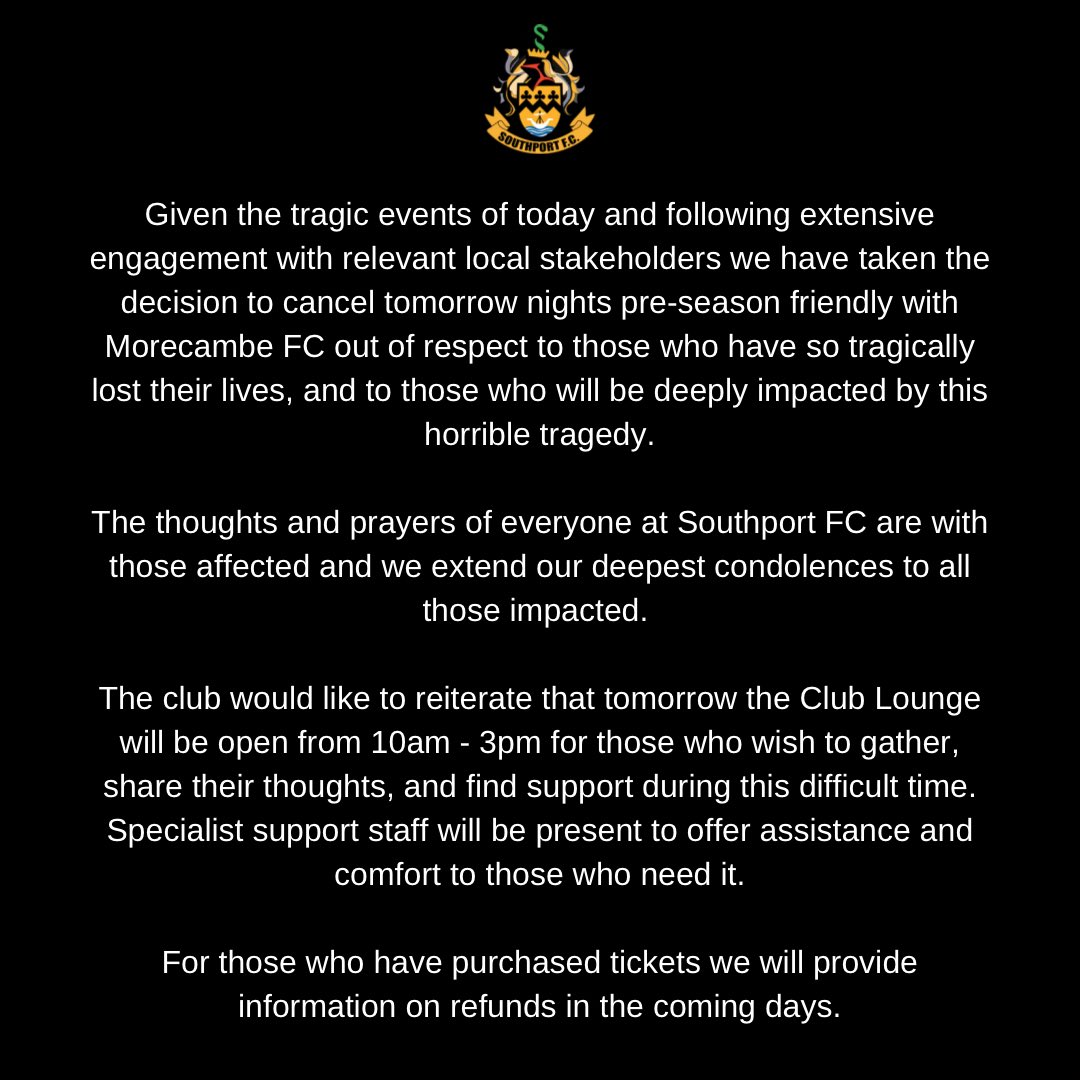 Club Statement: