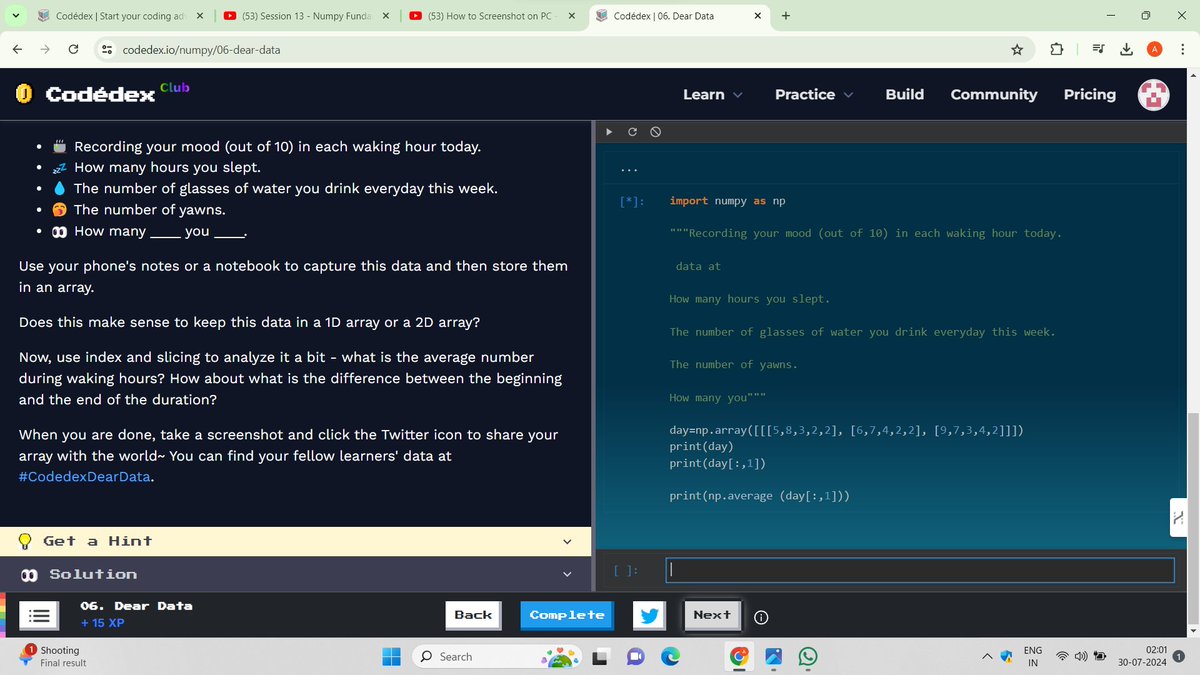 AkashGupta29571's tweet photo. Dear Data 📊 #CodedexDearData @codedex_io https://t.co/fBLasmgLHd