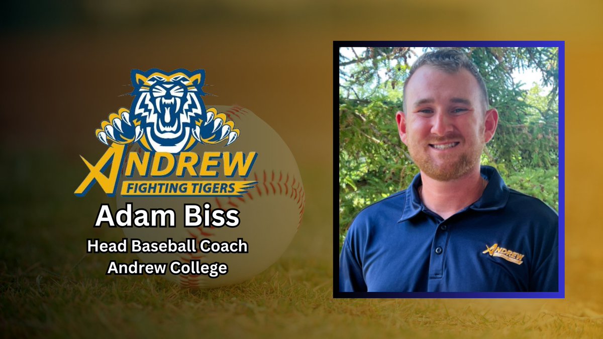 Andrew Athletics (@athleticsandrew) on Twitter photo Adam Biss Named New Head Baseball Coach 🐯⚾️
<a href="/AndrewTigersBSB/">Andrew College Baseball</a>
andrewfightingtigers.com/sports/bsb/202… Adam Biss Named New Head Baseball Coach 🐯⚾️
<a href="/AndrewTigersBSB/">Andrew College Baseball</a>
andrewfightingtigers.com/sports/bsb/202…