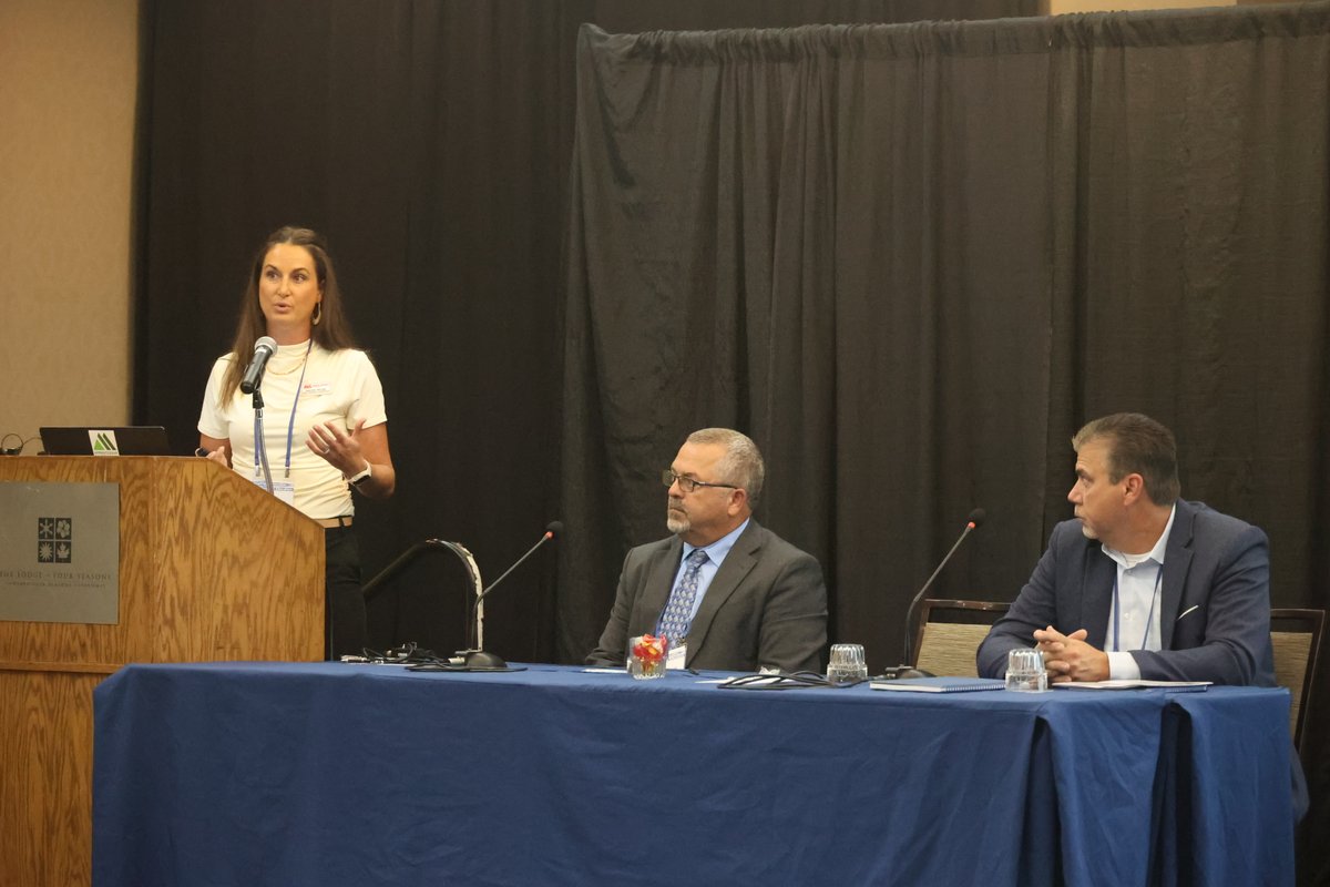MOEducation's tweet photo. DESE’s Perry Gorrell, with help from panelists, talked about all things work-based learning (CTE, internships, registered youth apprenticeships, etc.) during #MoEd24. https://t.co/6ZE9RjjIxN