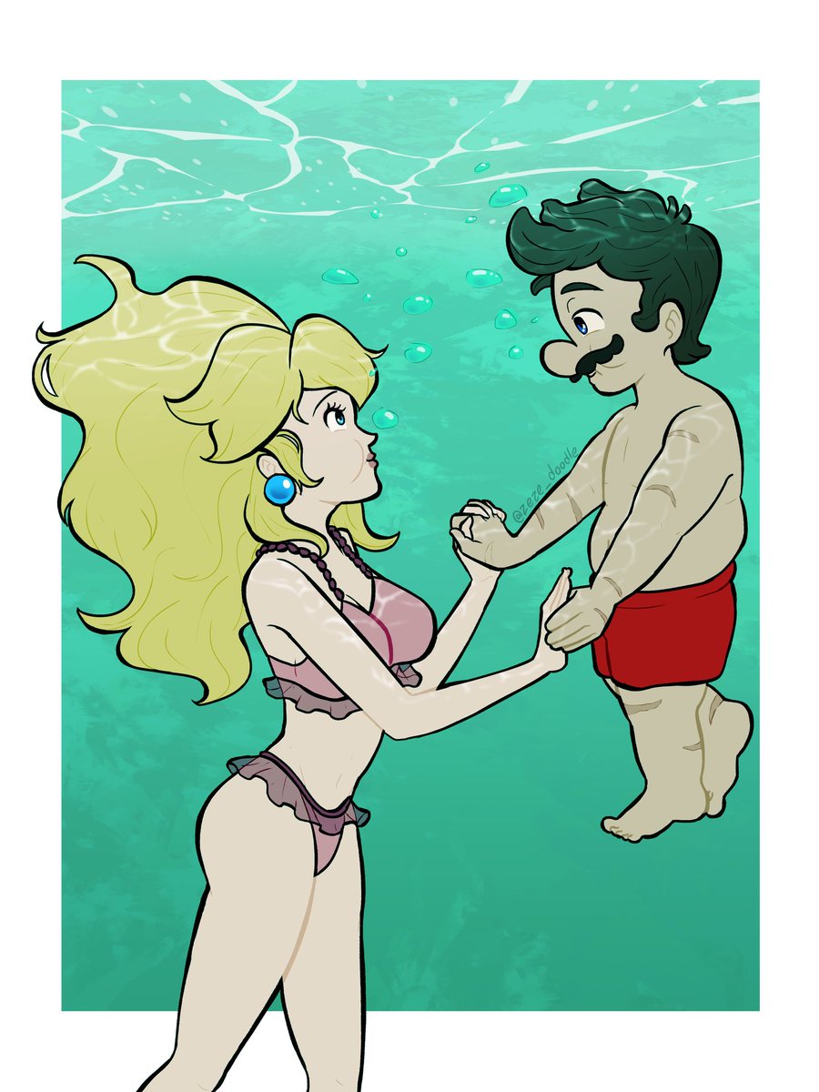 zeezee_doodle's tweet photo. An underwater dance 🫧

#mario #PrincessPeach #fanart #mareach https://t.co/F9Y9ZI4KrY