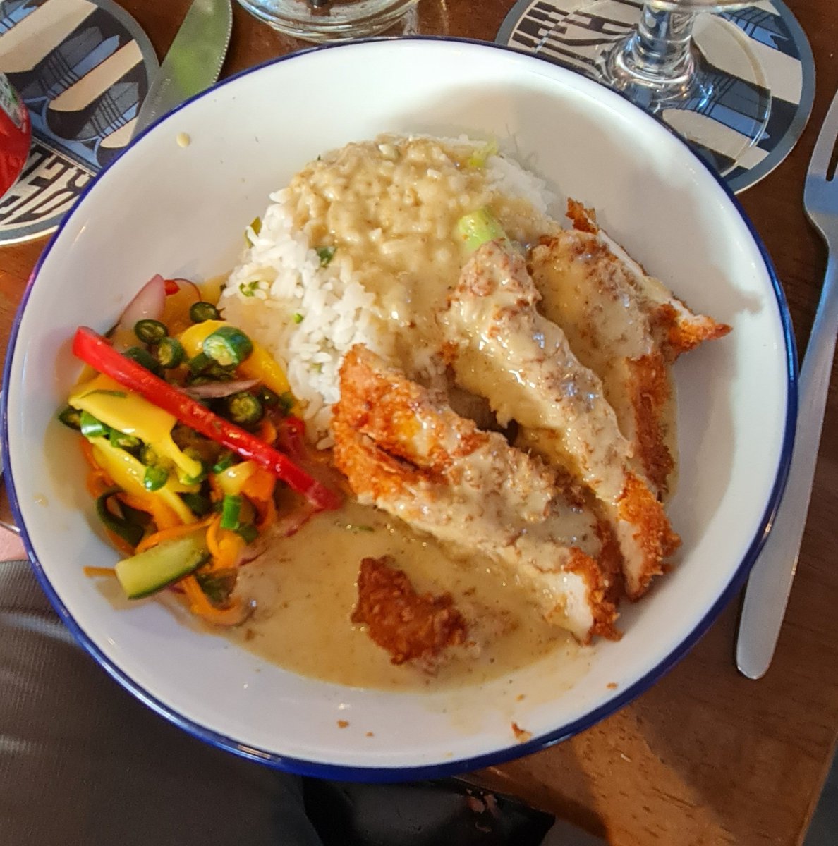 Mike ๐๐๐๐๐ (@derryfilm) on Twitter photo Fantastic evening in <a href="/reddishalesk5/">Reddish Ale</a>
Superb selection of beers with Ben and Paul from Baan Pad Thai in Reddish doing a pop-up kitchen. The best katsu chicken, jasmine rice, yellow curry & mango salad (extra spicy ๐) - utterly amazing. Top work folks
#HiddenGem #Secret Fantastic evening in <a href="/reddishalesk5/">Reddish Ale</a>
Superb selection of beers with Ben and Paul from Baan Pad Thai in Reddish doing a pop-up kitchen. The best katsu chicken, jasmine rice, yellow curry & mango salad (extra spicy ๐) - utterly amazing. Top work folks
#HiddenGem #Secret