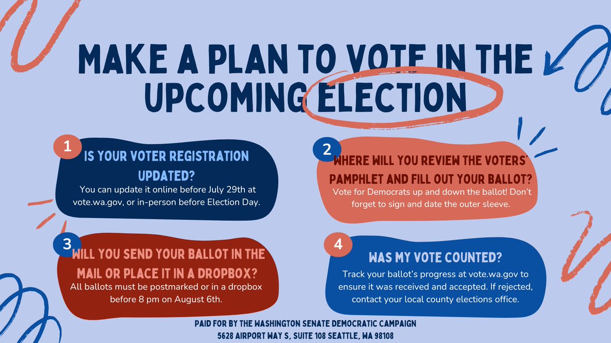 Only EIGHT days left until the Primary Election! Make a plan to get your ballot in via mail or dropbox ASAP! 📫