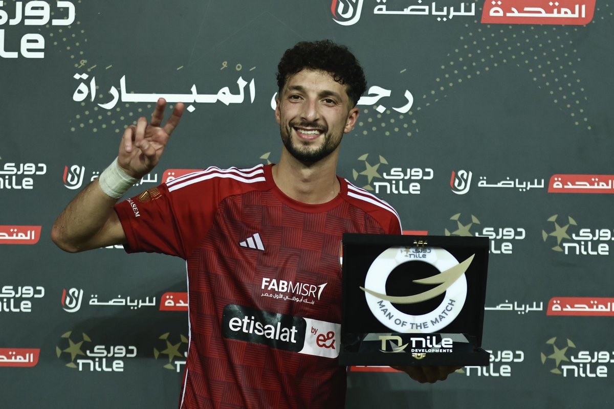 AlAhly's tweet photo. الهداف وسام أبو علي   🦅

سجل هدفين ⚽️⚽️

صنع هدف👟

حصل على ركلة جزاء 🥅

رجل المباراة للمرة الثالثة على التوالي عن جدارة 🔝

#يلا_يا_أهلي https://t.co/cjuQjiGjKn