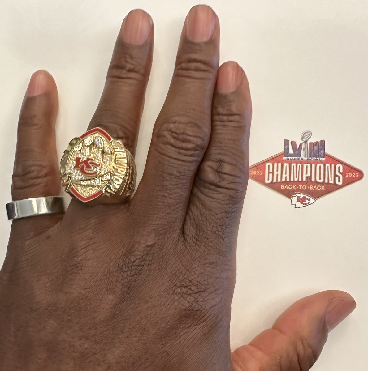 I received my #superbowl #ring from the #Chiefs today as a member of the #kansascity #Ambassadors 🏈.