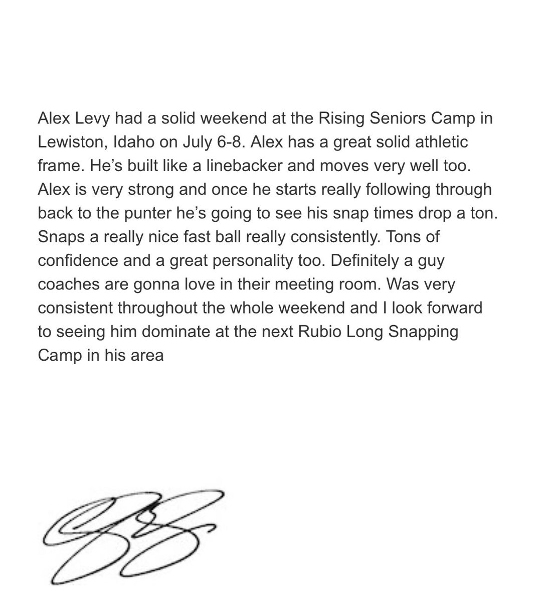 Huge thanks to <a href="/TheChrisRubio/">Rubio Long Snapping®</a> for the 4.5 ⭐️ rating! Idaho was a once in a lifetime experience! <a href="/hdlevy/">Howie Levy</a> <a href="/hinghamfootball/">Hingham Football</a> <a href="/LongSnappingLS/">Long Snapping Lifestyle</a>