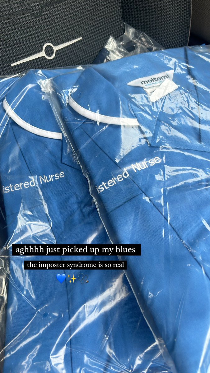 picked up my blues today 💙 counting down the days until I can start ✨🩺