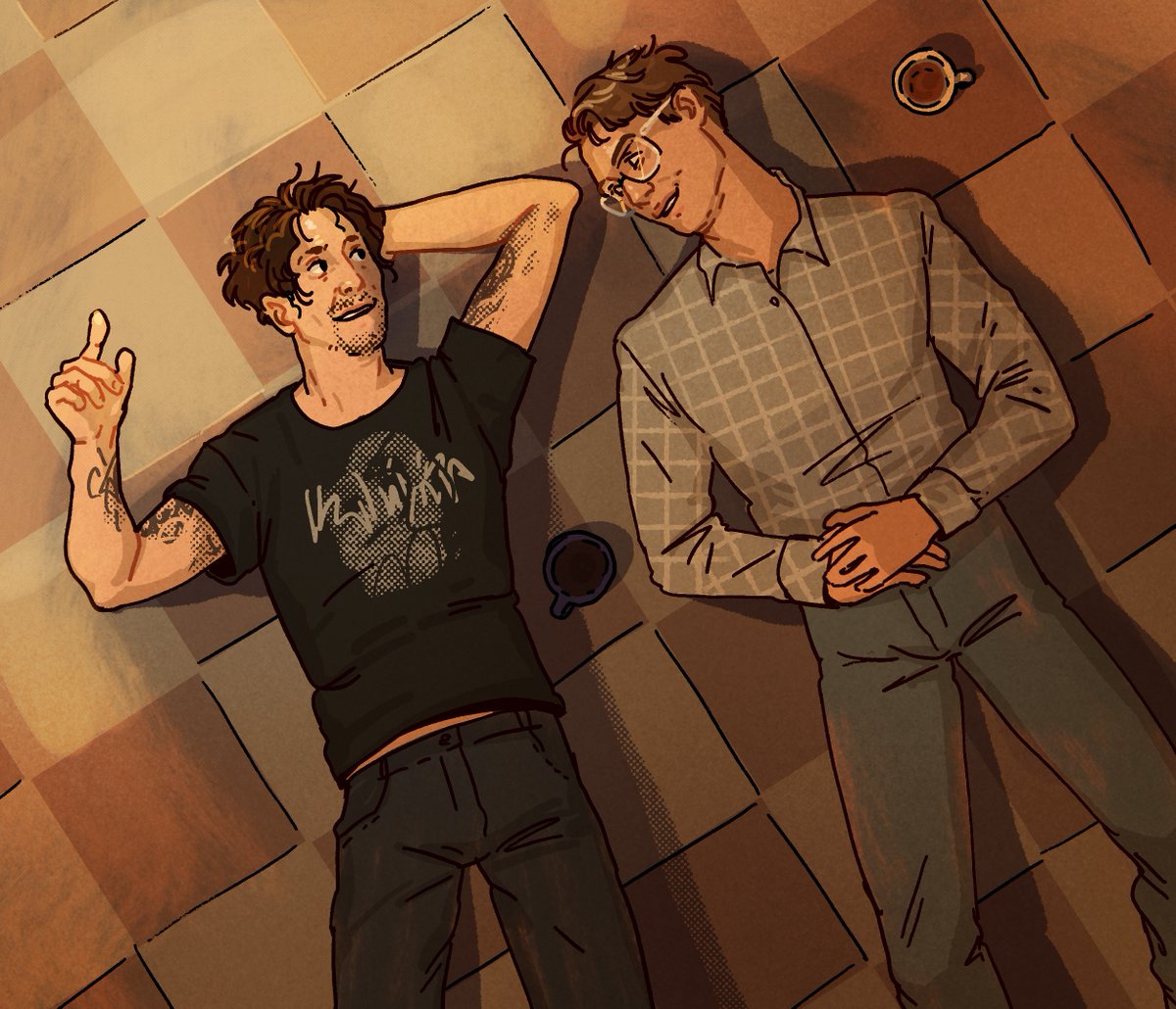 niestycznosc's tweet photo. fic pic that I didn't end up using, look at them all nineties with the bad facial hair and stuff 

read here: https://t.co/BtOSkXnKHi https://t.co/ZcGGD8yA1y
