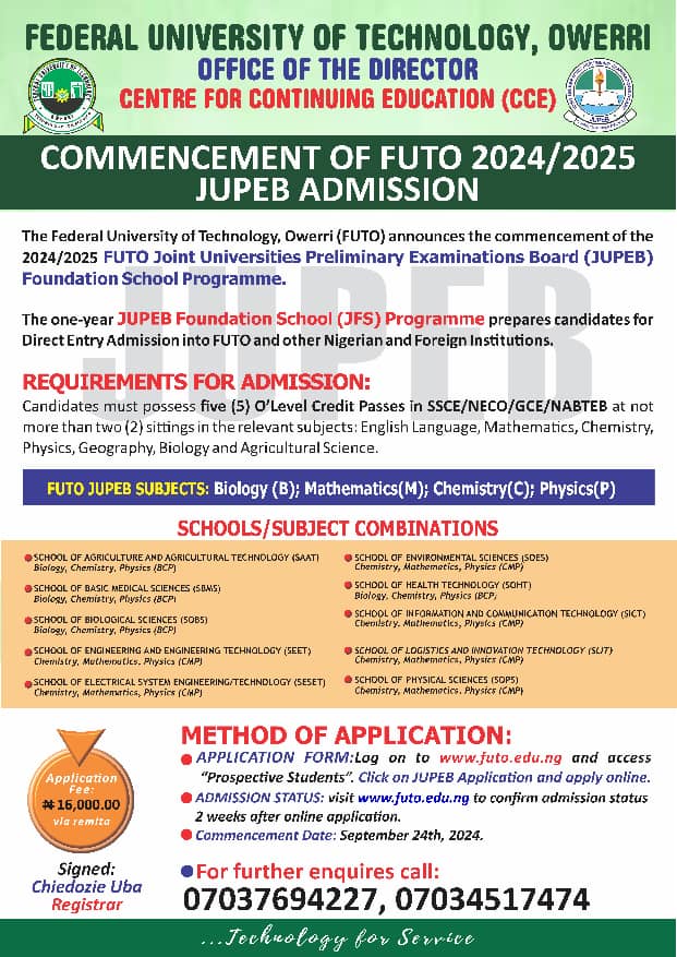 FUTO Nigeria tweet media