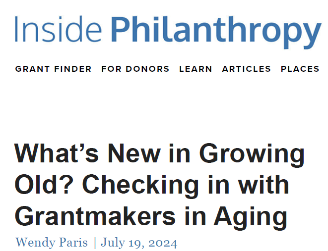 Grantmakers In Aging (@giaging) on Twitter photo "If you're concerned about health equity, you need to be concerned about aging. If you’re interested in childhood ... but not investing in those children in later life, you’re working against your own investment"
- CEO Lindsay Goldman in <a href="/InsidePhilanthr/">Inside Philanthropy</a>
bit.ly/IP-aging "If you're concerned about health equity, you need to be concerned about aging. If you’re interested in childhood ... but not investing in those children in later life, you’re working against your own investment"
- CEO Lindsay Goldman in <a href="/InsidePhilanthr/">Inside Philanthropy</a>
bit.ly/IP-aging