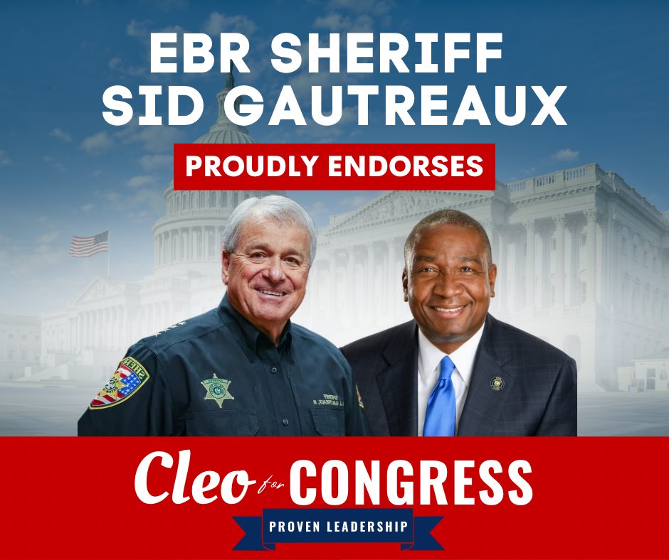“For decades, Sen. Fields has proven to be an advocate for law enforcement at both the state and the national level.”

Thank you to my longtime friend, EBR Sheriff Sid Gautreaux, for his endorsement, support, and trust. Together, we’ll work for a safer and stronger community.