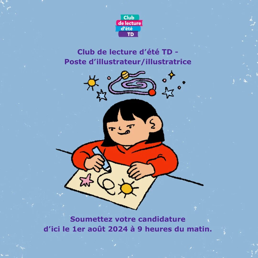 📣 For all our #illustrator friends — <a href="/TDSRC_CLETD/">TD Summer Reading Club/Club de lecture d'été TD</a> is looking for their 2025 artist! This year's theme is Around the World. 🌍  

Apply by August 1st — learn more here: tinyurl.com/365wztws