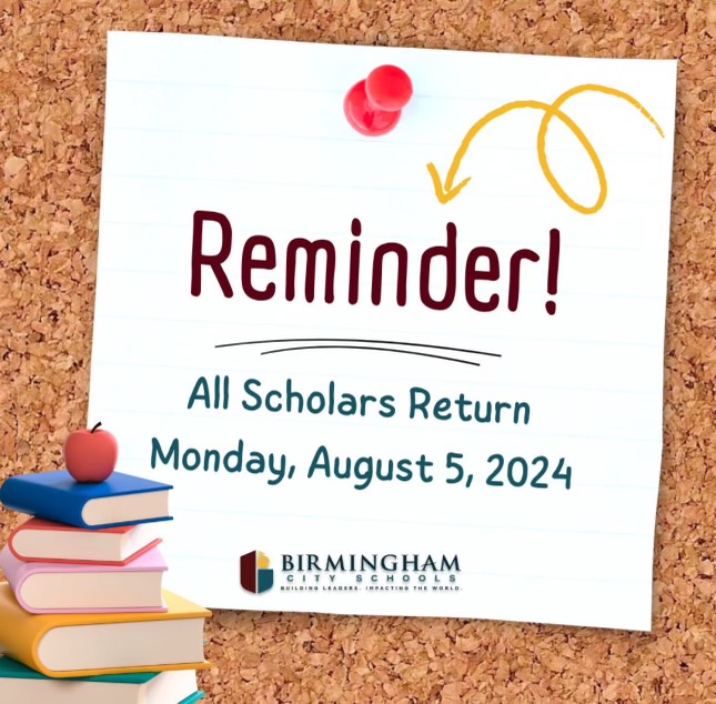 BhamCitySchools's tweet photo. The start of school is less than a week away! Be Ready Day One -- get registered TODAY at https://t.co/fbwQFOz6ga
#SuccessStartsHere #ReadyDayOne https://t.co/BBkRwz4tYZ