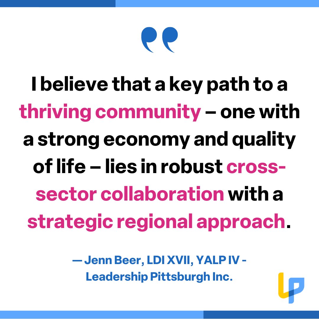 LeadershipPgh's tweet photo. This week in the @PghBizTimes, Leadership Pittsburgh Inc. President and CEO, Jenn Beer, LDI XVII, YALP IV, discusses her vision for a brighter regional future.

Read Jenn's "Viewpoints" column at https://t.co/HAXFWRltao. https://t.co/QBVNleqvN5
