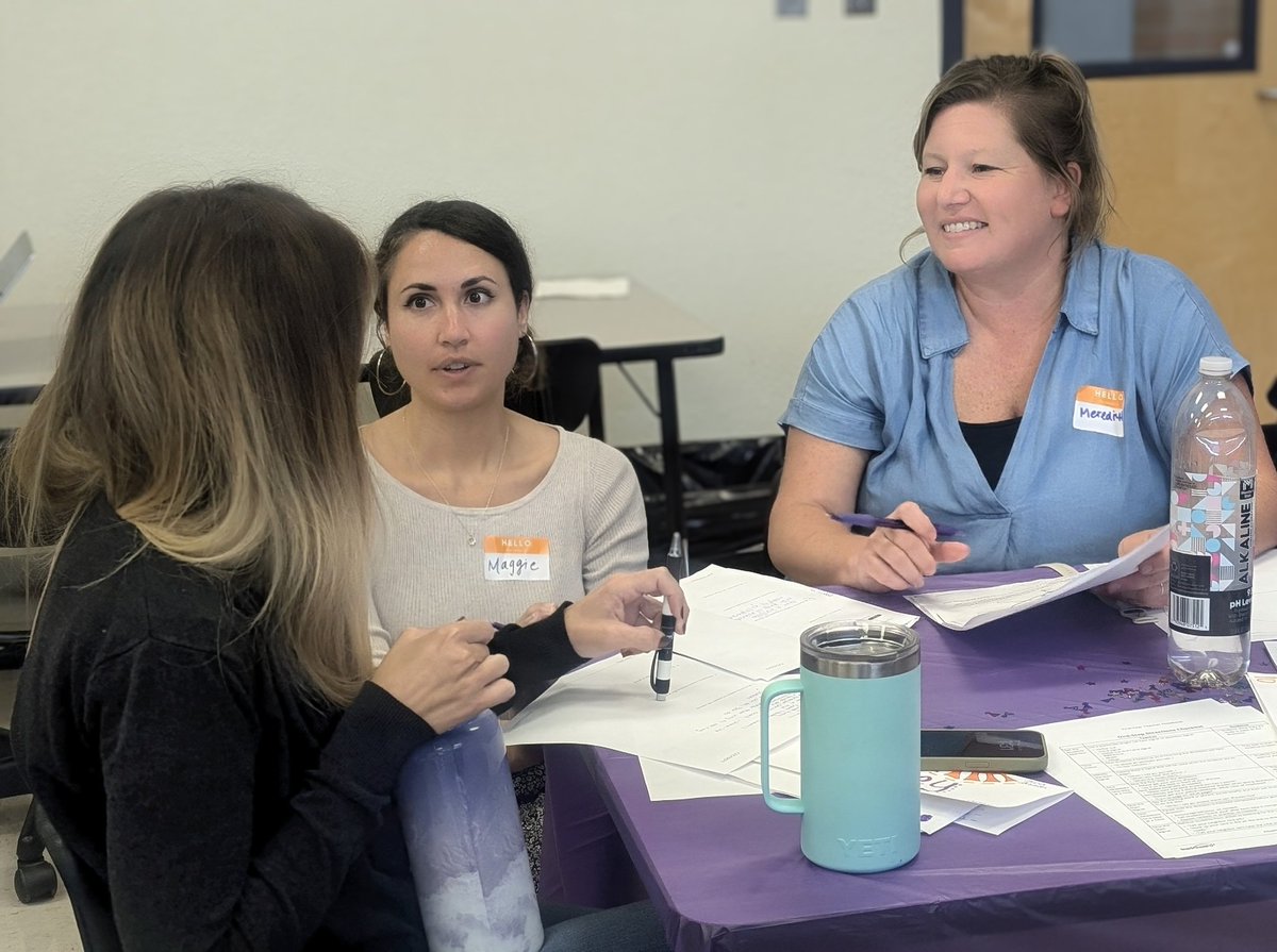 KatieP1120's tweet photo. Second half of the first day of New Teacher Academy brought sharing best practices for classroom management, delving into the parent-teacher relationship and communication, and accessing online systems. 
#NTA24
#ALLIN 
@SM_Academics 
@DualMedrano https://t.co/87Sf791XNj