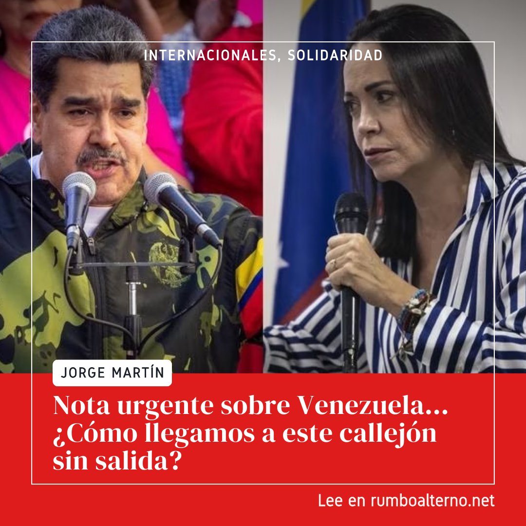 RumboAlternoPR's tweet photo. 10 años de profunda crisis económica han desgastado la base de apoyo de #Maduro, la que heredó de Chávez y despilfarró hasta tal punto que muchos vieron la posibilidad de derrotar al gobierno por la vía electoral.
https://t.co/KVFl17zEEn
#Venezuela https://t.co/o1nHV8wPIU