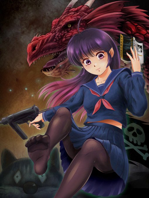 Elf boy and Dragon and Werewolf 
Character created and illustrated by tamanegiinyo 