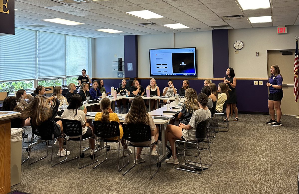 Kicking off preseason meetings with <a href="/WIUWSOC/">Western Illinois Women's Soccer</a>. Welcome back!