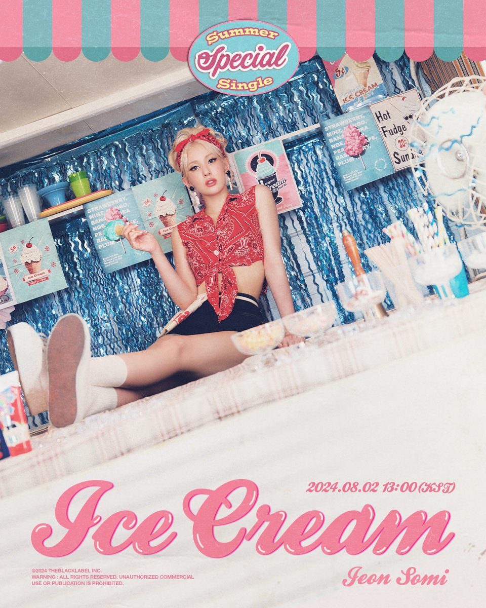 somi_official_'s tweet photo. JEON SOMI Summer Special Single ‘Ice Cream’

2024.08.02 1PM (KST)
⠀
#JEONSOMI #전소미 #IceCream
#IceCream_JEONSOMI
#THEBLACKLABEL #더블랙레이블 https://t.co/FmksKKYXZX