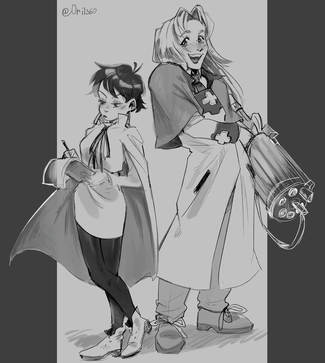 An old sketch with 2 cute ladies ✌️😗
#Trigun #MillyThompson #MerylStryfe