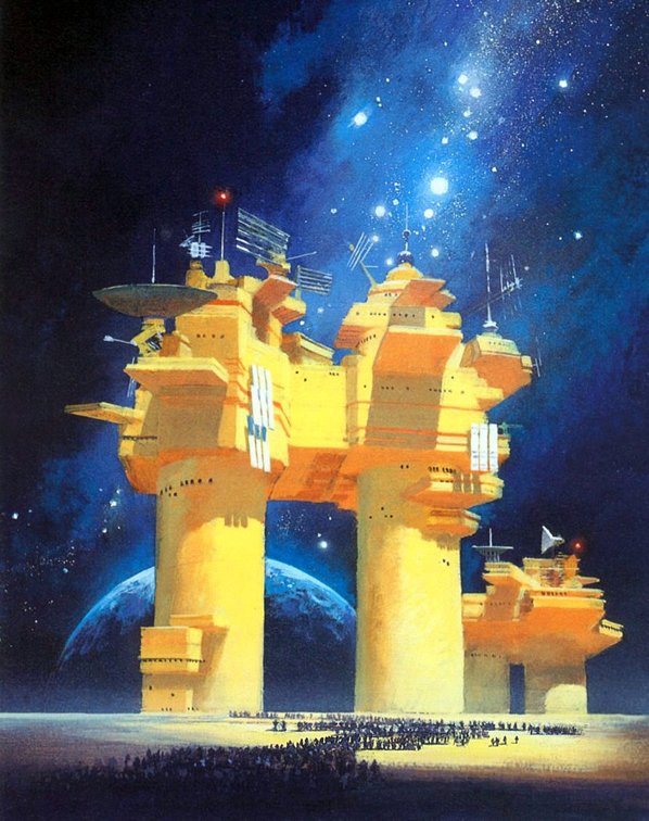 HumanoidHistory's tweet image. Megastructures of the mind, illustrated by John Harris.