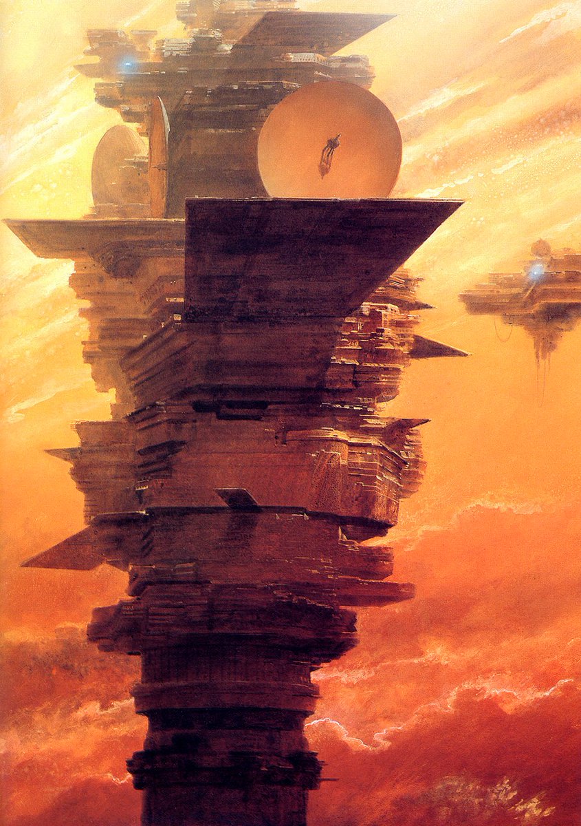 HumanoidHistory's tweet image. Megastructures of the mind, illustrated by John Harris.