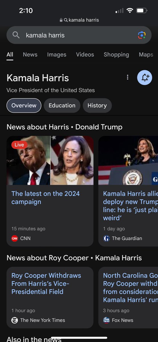 TheRealMattonic's tweet photo. @elonmusk Does this same when you google Kamala Harris. https://t.co/11EYX6a0fd