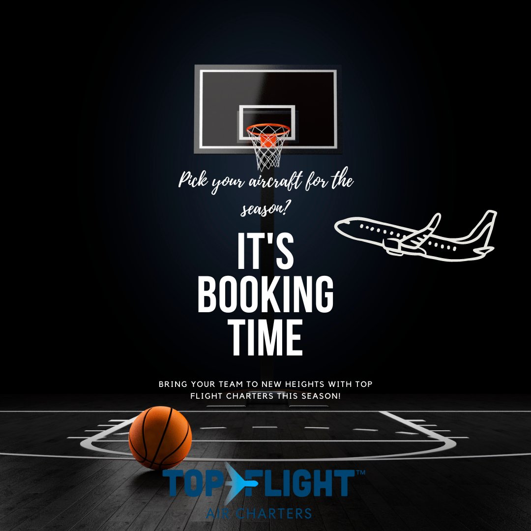 TF_Charters's tweet image. 🏀✈️ Now is the time to book your air travel for the basketball season! Secure your flights today with Top Flight Charters and travel in style and comfort. Don't wait—plan your winning season now! 

#BasketballSeason #TeamTravel #TopFlightCharters #BookNow #FlyWithUs