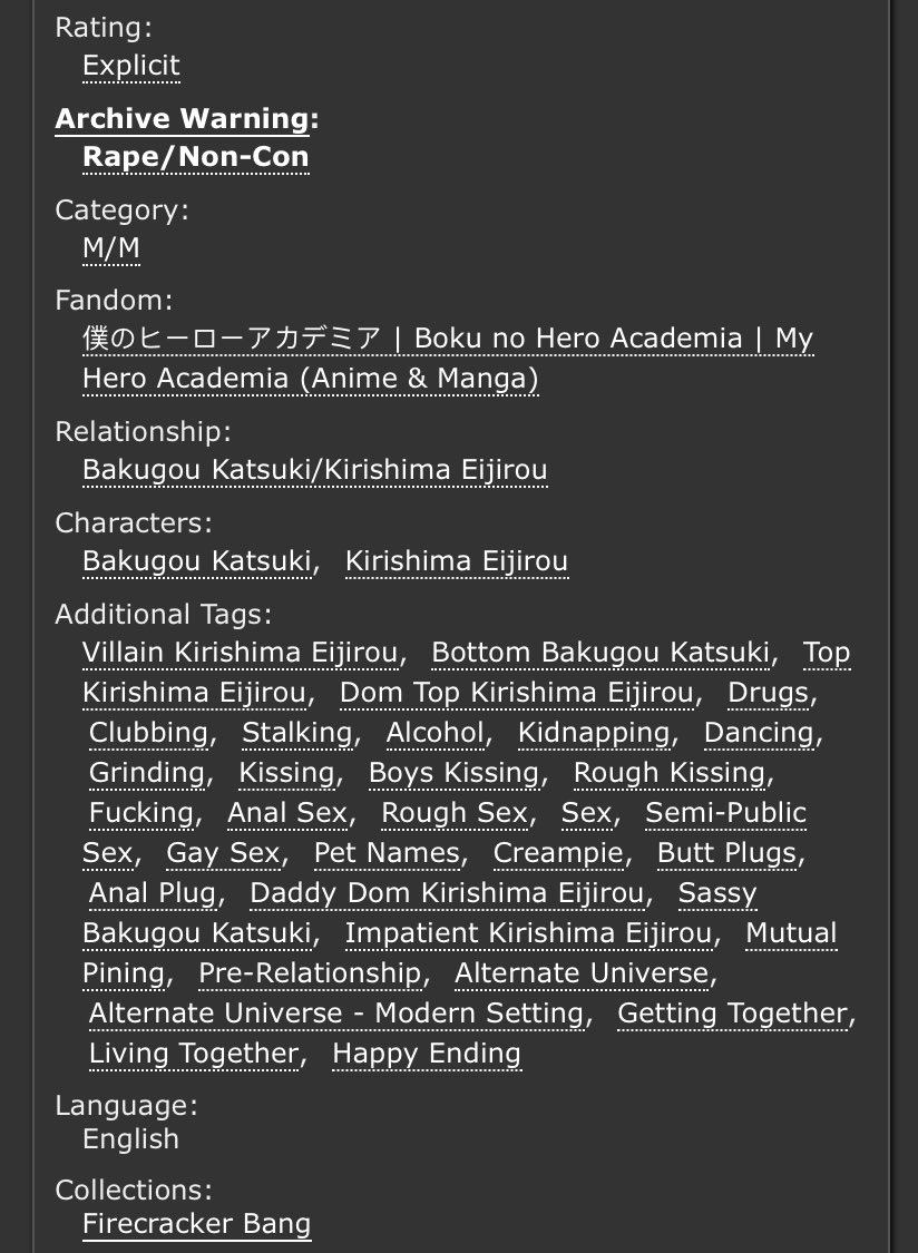 ojaywayo's tweet photo. TW!!!
.
.
.
.
I had the best time working with @Helixol24 and @CasterShellW for the @BakugoBang!!!! Here is my last piece, Blood Riot x villain slut KRBK feat. kidnapping, drugging, &amp; stalking ❤️🧡 Please go shoe some love to Helix’s art, which I’ll link!

https://t.co/iRXsqplXjz https://t.co/Xh947SvbcJ