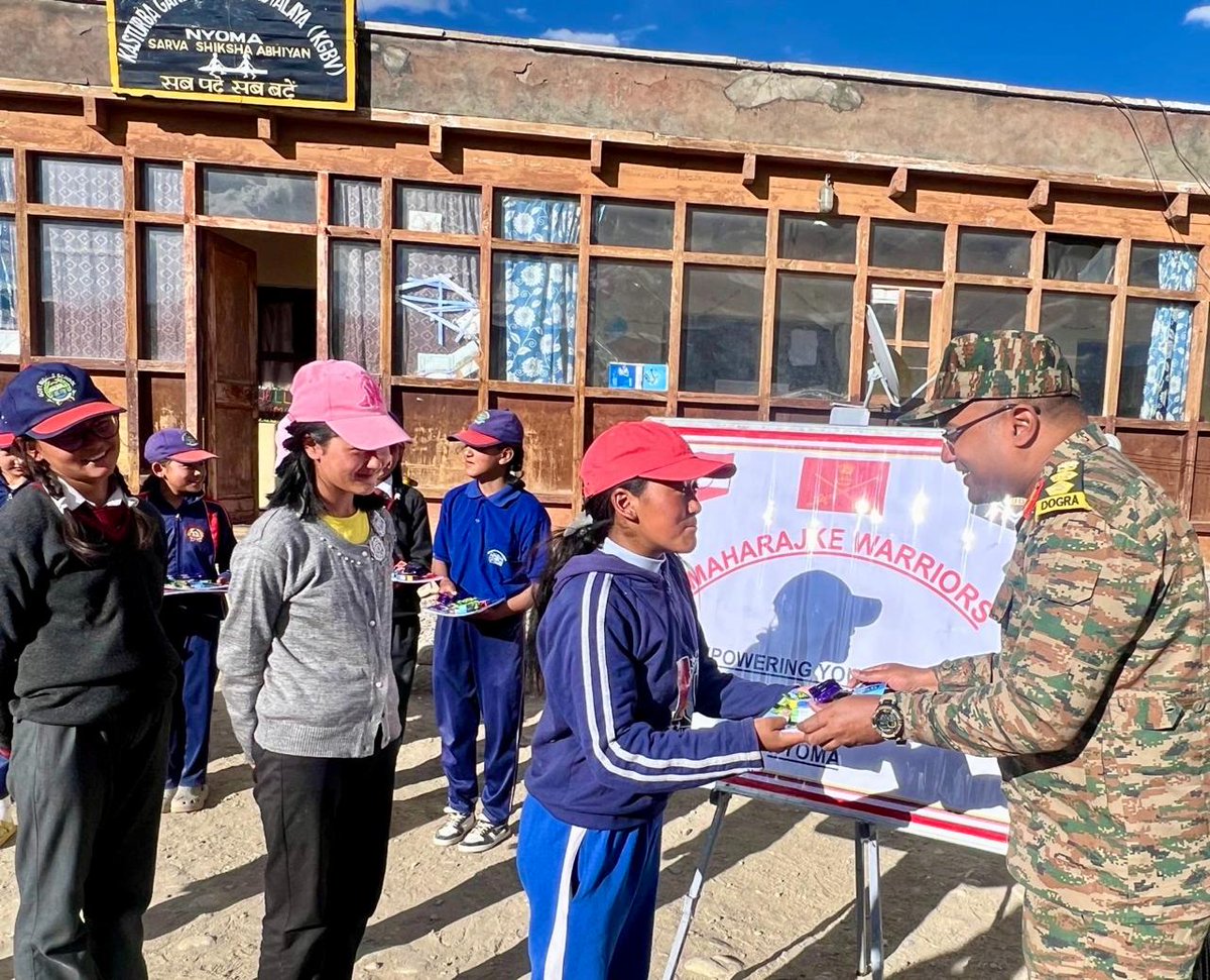 #EmpoweringYoungMinds

#GarudDivision distributed stationery items to underprivileged girl students of #KasturbaGandhiBalikaVidyalaya, #Noyma #Ladakh, fuelling their dreams &amp; aspirations for a brighter future. #IndianArmy
#YouthEngagement
#EducationForAll
#StikeOne
<a href="/adgpi/">ADG PI - INDIAN ARMY</a>