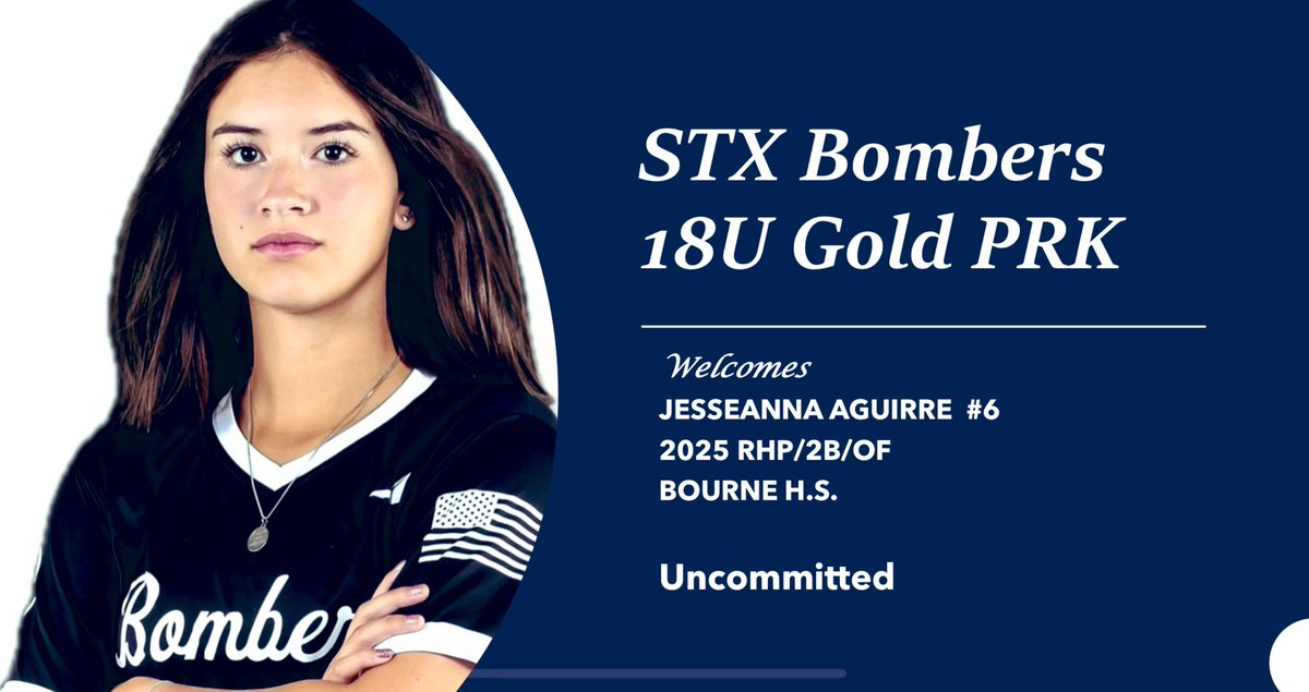 STX Bombers 18U Gold PRK welcomes UNCOMMITTED 2025 <a href="/JesseannaA/">Jesseanna Aguirre</a>!
