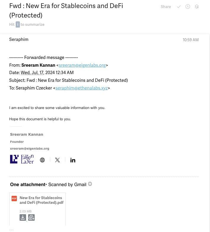 buffalu__'s tweet photo. Be extremely diligent in the emails you open and make sure you have proper key management in place for funds (multi-sig, custodian, ledger, etc.)

Another company in the space was hacked for several million dollars one week ago. Very likely to be Lazarus, the NK hacking group, using the same attack that effected MGNR, Arthur_0x, and Nexus Mutual.