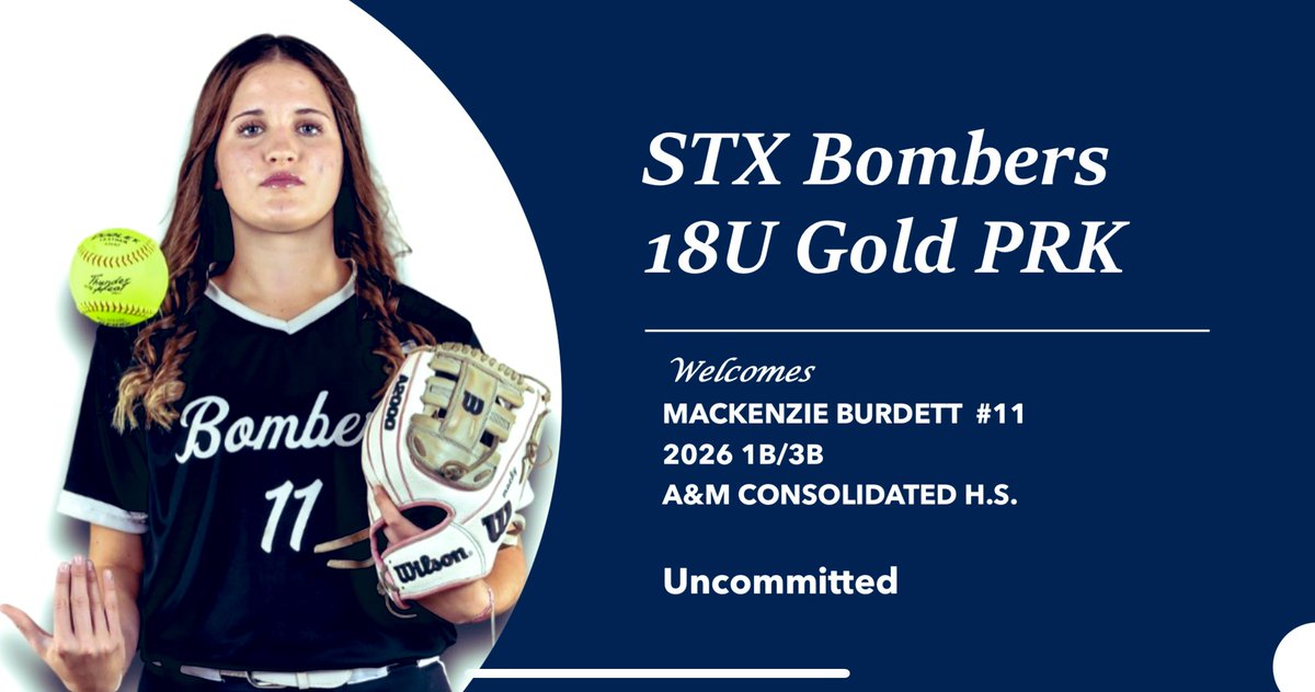 STX Bombers 18U Gold PRK welcomes UNCOMMITTED 2026 <a href="/macklyn_11/">Mackenzie Burdett</a>!