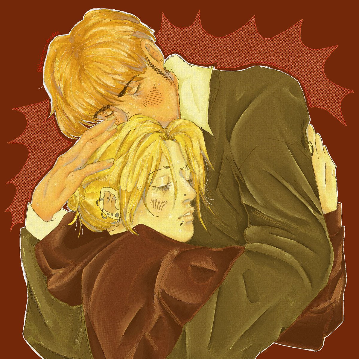 Babies they love to cuddle #aruani #AttackOnTitan #arminarlert #AnnieLeonhart #art