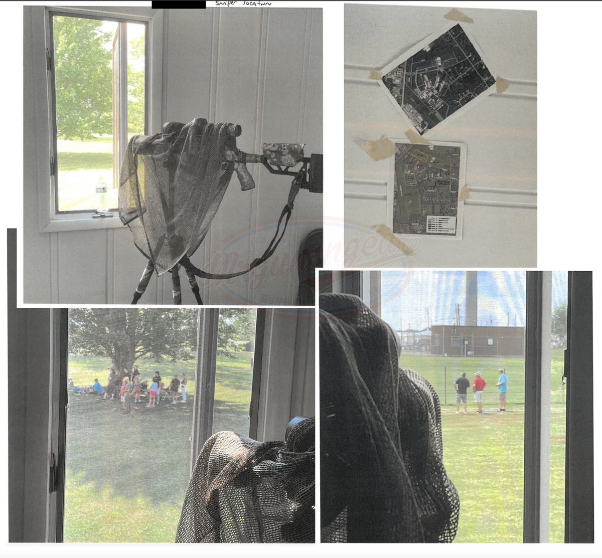 Mrgunsngear's tweet image. Sniper rifles, vantage points, and sector sketches from inside the AGR building...

#trump #AssassinationAttempt #AssassinationPlot #ButlerCounty #sniper