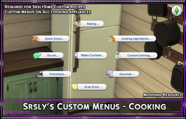 SrslySimsMods's tweet image. Srsly's Custom Menus - Cooking 3.0.1 | Resource Updated | Download & More Info: patreon.com/posts/srslys-c…