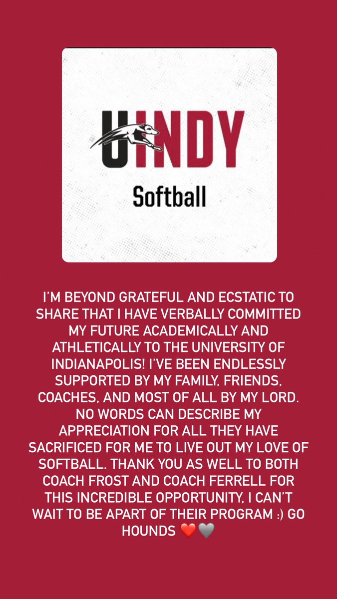 Caitlin Bunte (@bunte_caitlin) on Twitter photo God is good all the time and all the time God is good! Here’s to the next chapter!!
<a href="/UIndySoftball/">UIndy Softball</a> <a href="/coachferrell15/">Ben Ferrell</a> <a href="/IL_Firecrackers/">Illinois Firecrackers 18U Adkins</a> <a href="/SchuckSports/">Matt Schuckman</a> God is good all the time and all the time God is good! Here’s to the next chapter!!
<a href="/UIndySoftball/">UIndy Softball</a> <a href="/coachferrell15/">Ben Ferrell</a> <a href="/IL_Firecrackers/">Illinois Firecrackers 18U Adkins</a> <a href="/SchuckSports/">Matt Schuckman</a>