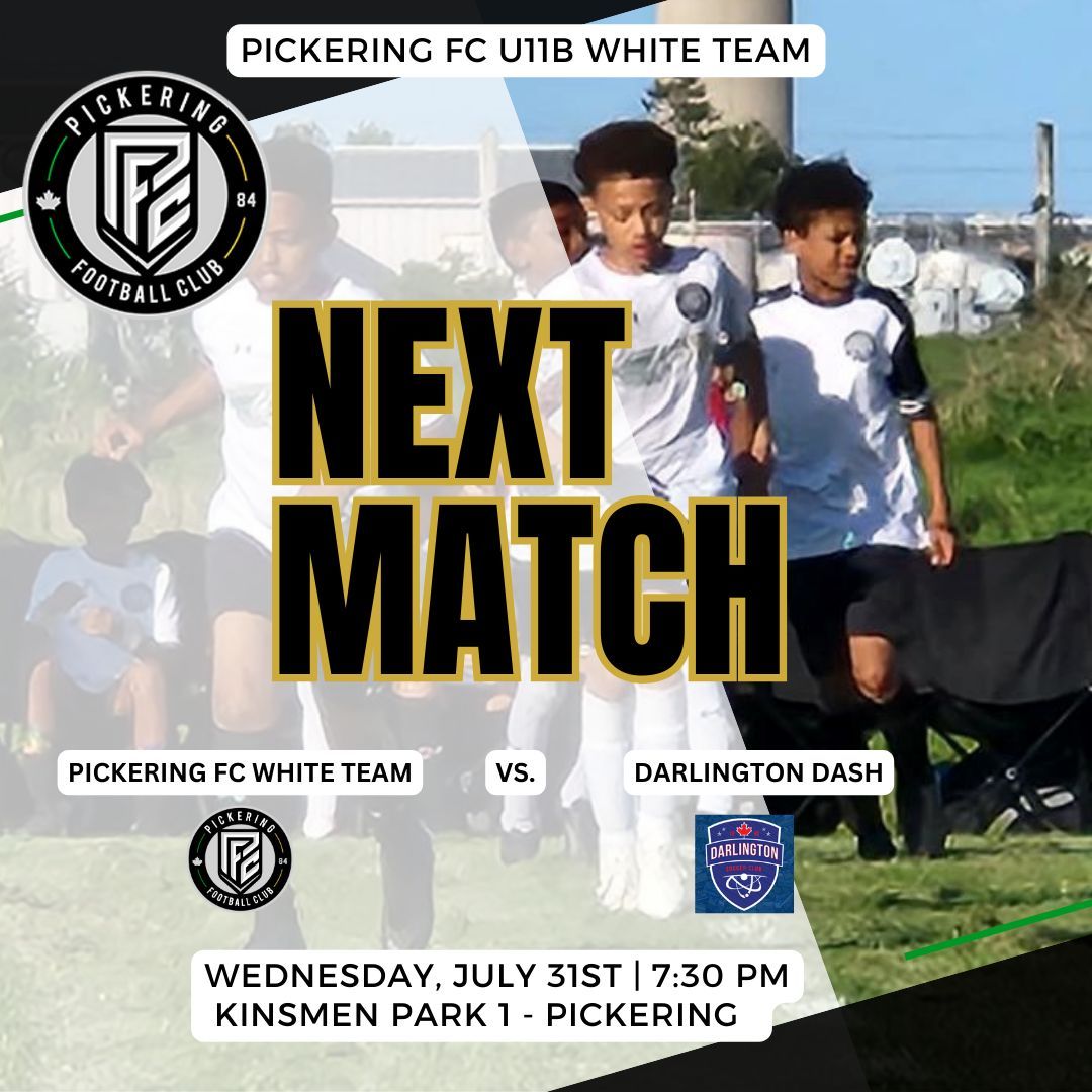 PickeringFC's tweet photo. β½ Our U11 Boys Competitive White team looks forward to hosting the Darlington Dash this Wednesday at Kinsmen Park. Come on out and cheer on our boys during this exciting match!
#PFCProud #2013BoysTeam #DestinationClub #PickeringFC https://t.co/VRkaF8unHR