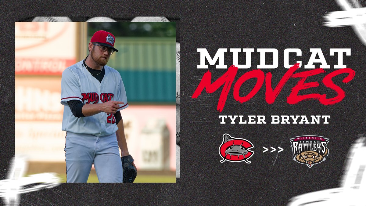 Carolina Mudcats (@carolinamudcats) on Twitter photo More Mudcats on the move❗️
RHP Tyler Bryant has been promoted to High-A <a href="/TimberRattlers/">Wisconsin Timber Rattlers</a>! Congratulations <a href="/Tyer03058964/">Tyler Bryant</a> 👏👏👏 More Mudcats on the move❗️
RHP Tyler Bryant has been promoted to High-A <a href="/TimberRattlers/">Wisconsin Timber Rattlers</a>! Congratulations <a href="/Tyer03058964/">Tyler Bryant</a> 👏👏👏