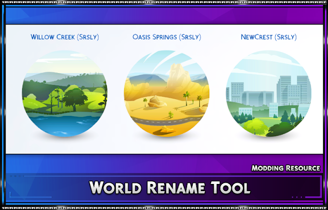 SrslySimsMods's tweet image. World Rename Tool | Updated for #thesims4lovestruck Ciudad Enamorada | Download & More Info: srslysims.net/downloads/worl…